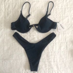 Blue Cider two piece swim suit